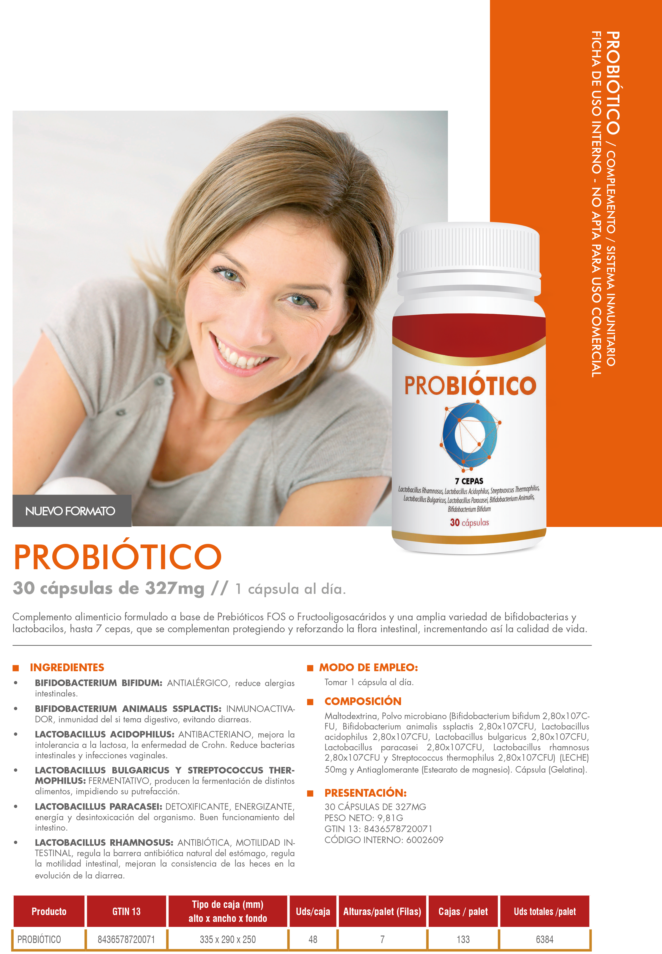 SUP Probiótico 30 Cápsulas – Salud Digestiva e Inmunidad