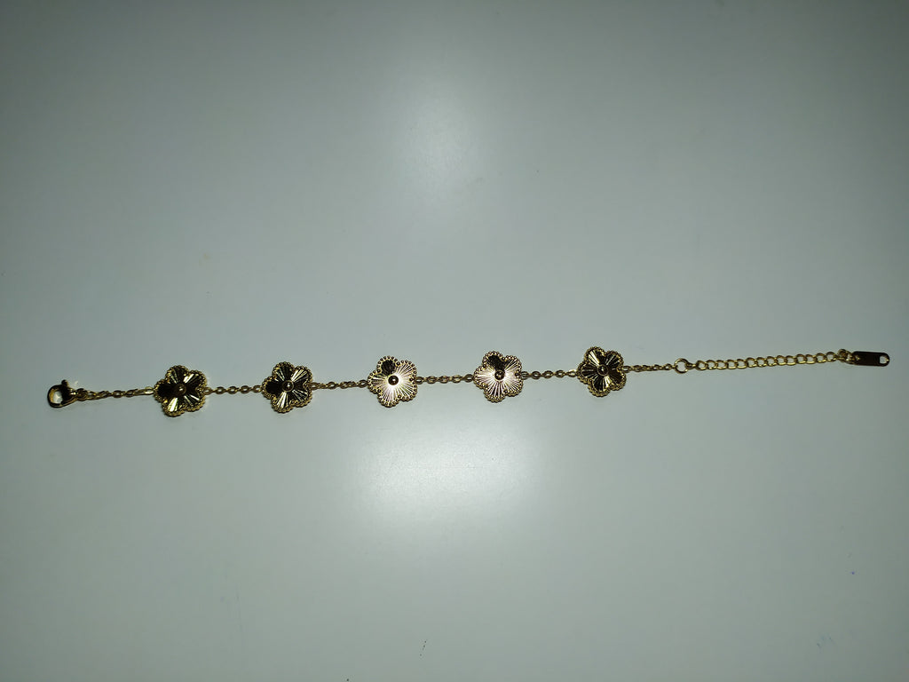 Pulsera trebol de cinco hojas oro - additional image 15